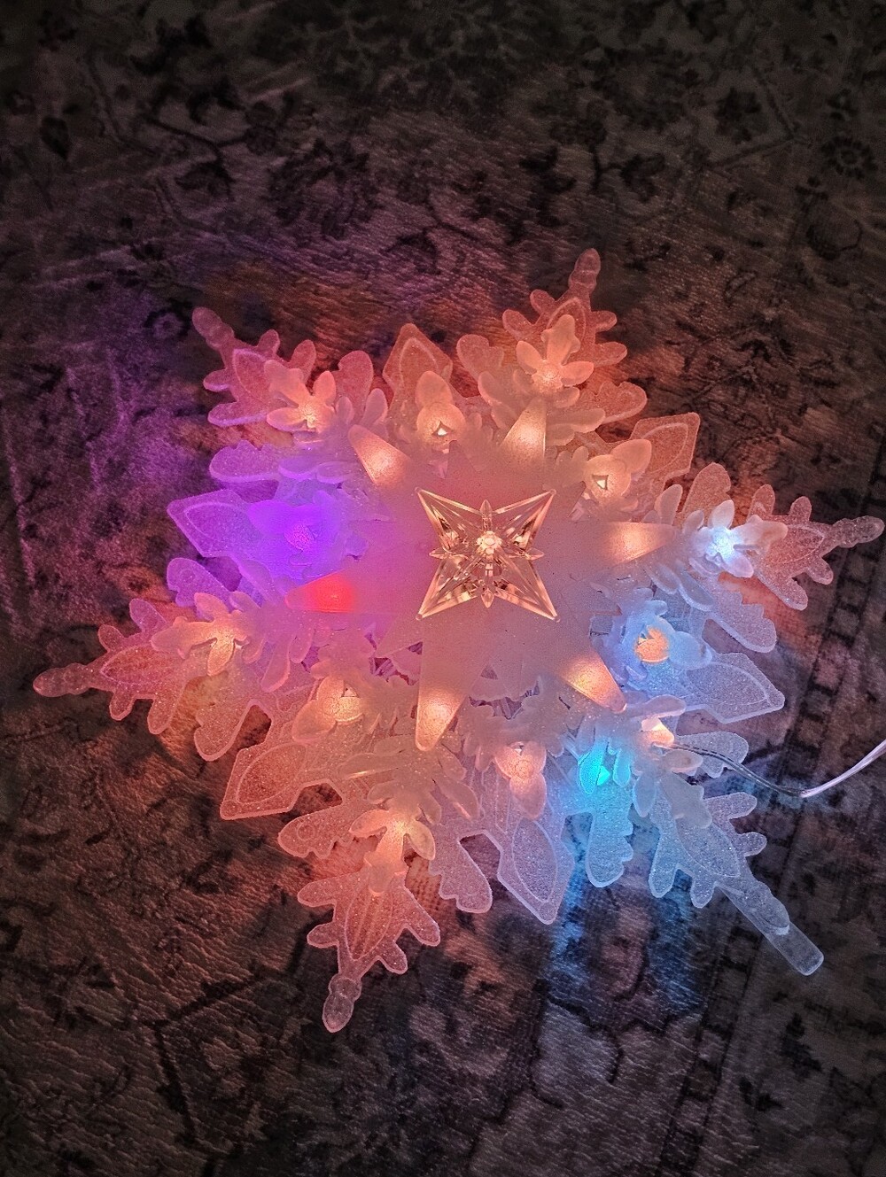 Snowflake Smart LED Lit Tree Topper with Remote - Picture 3 of 10